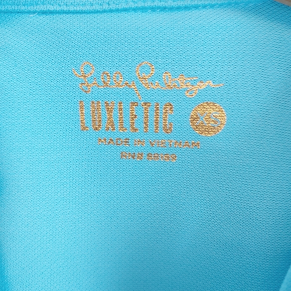 Lilly Pulitzer Luxletic Martina Polo Celestial Blue Top Sz XS. Like NEW!! - Picture 4 of 8